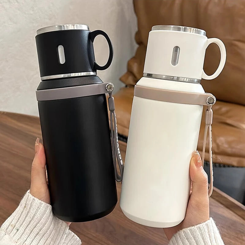 600ml Stainless Steel Travel Thermal Mug | Leak-Proof Thermos Coffee Cup