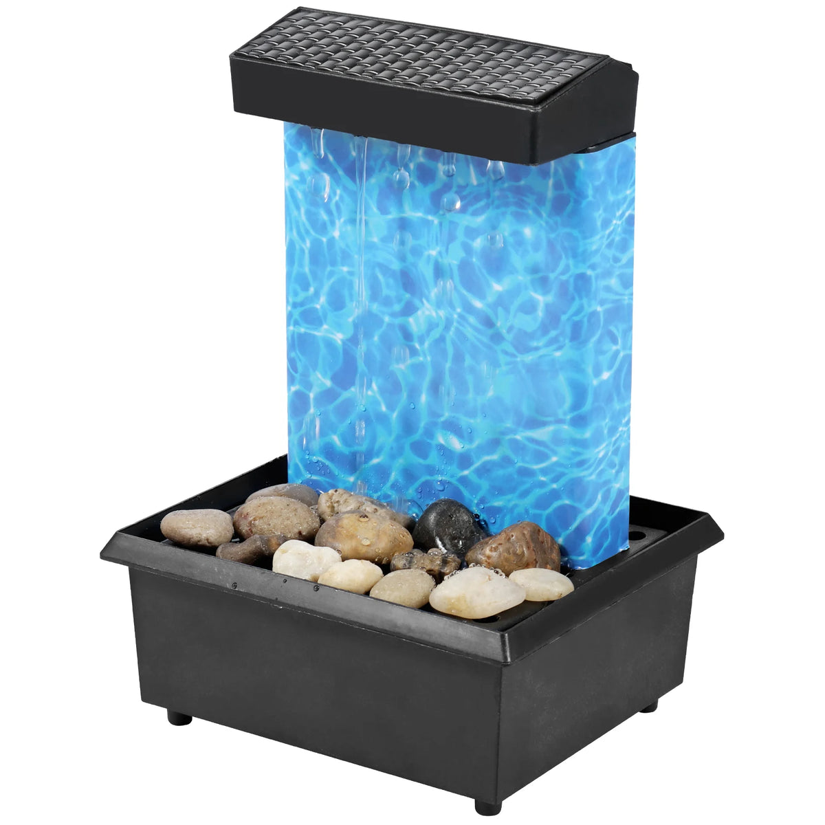 Tabletop Waterfall Fountain with Soft Lights – Desktop Relaxation Decor