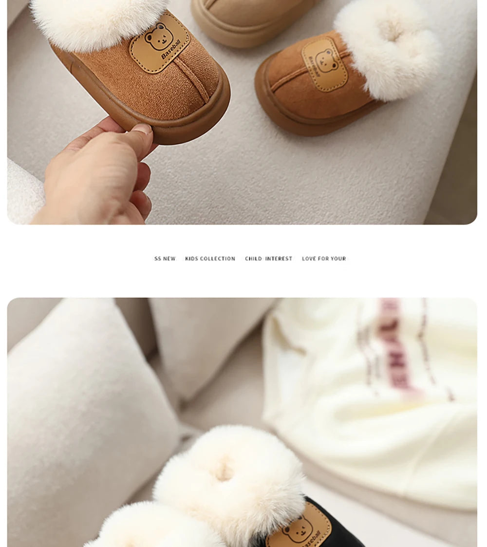 Toddler Snow Boots | Faux Fur Warm Slip-On with Anti-Slip Sole (1–3 Years)