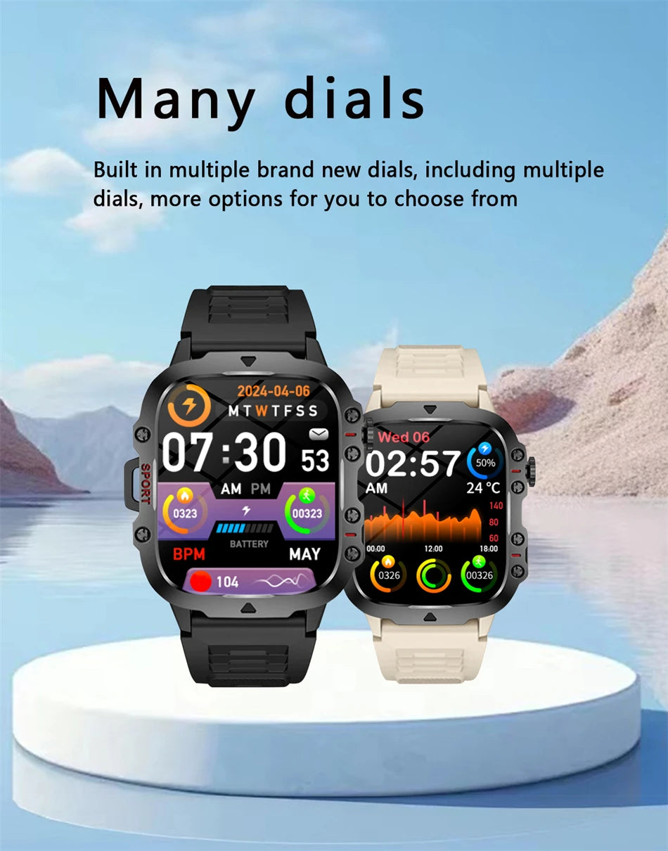 Bluetooth Smartwatch | Heart Rate Sleep Tracker | Gift for Men & Women