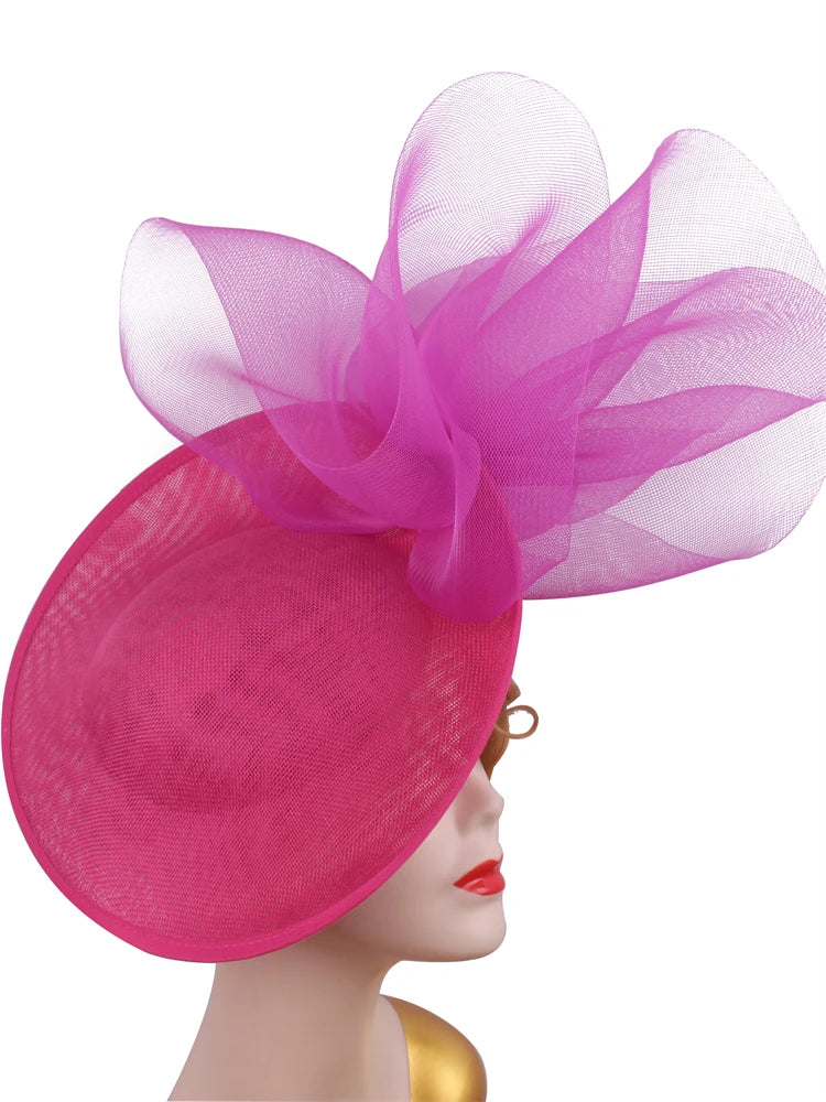 Elegant Wedding Mesh Flower Fascinator Hat for Women Tea Party Headpiece Royal Ascot