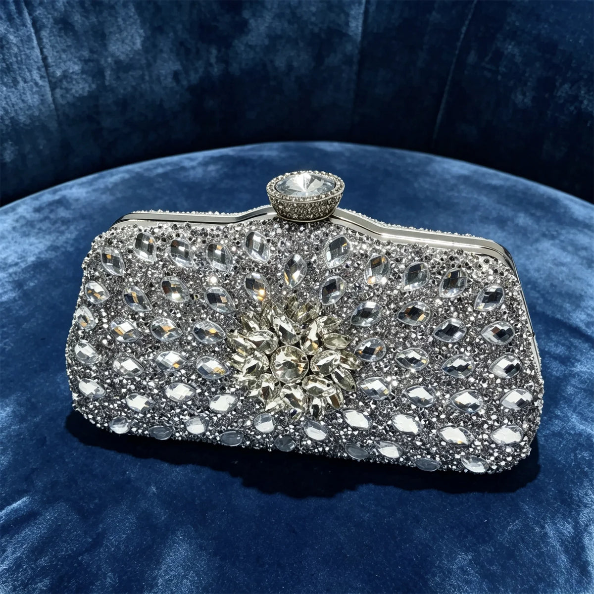 Sky Gold Elegant Nigerian Rhinestone Wedding Shoe and Bag Set Italian Inspired High Heels and Matching Handbag