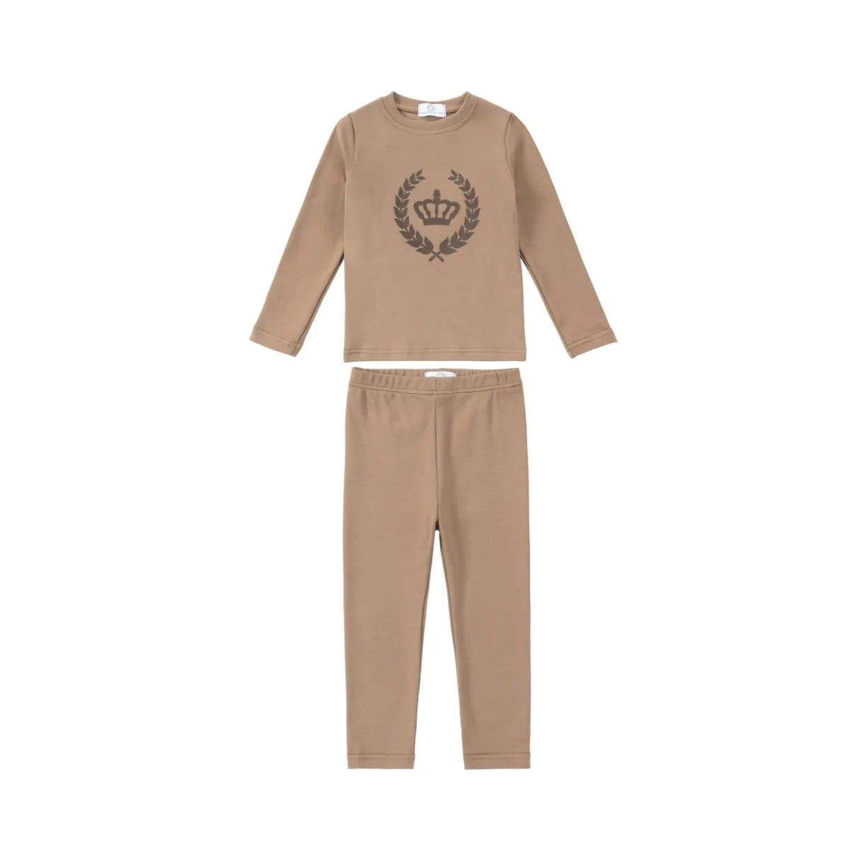 AP 2025 AW Royal velvet crown cotton pj children fashion family matching clothes kids boys girls autumn winter casual clothing