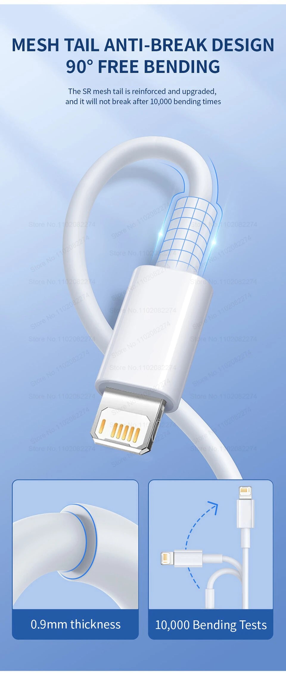 1-3 PCS PD 35W USB Cable for iPhone 16 15 14 13 12 11 Pro Max Plus XR XS Fast Charging USB C Charger Cable Date Wire Accessories