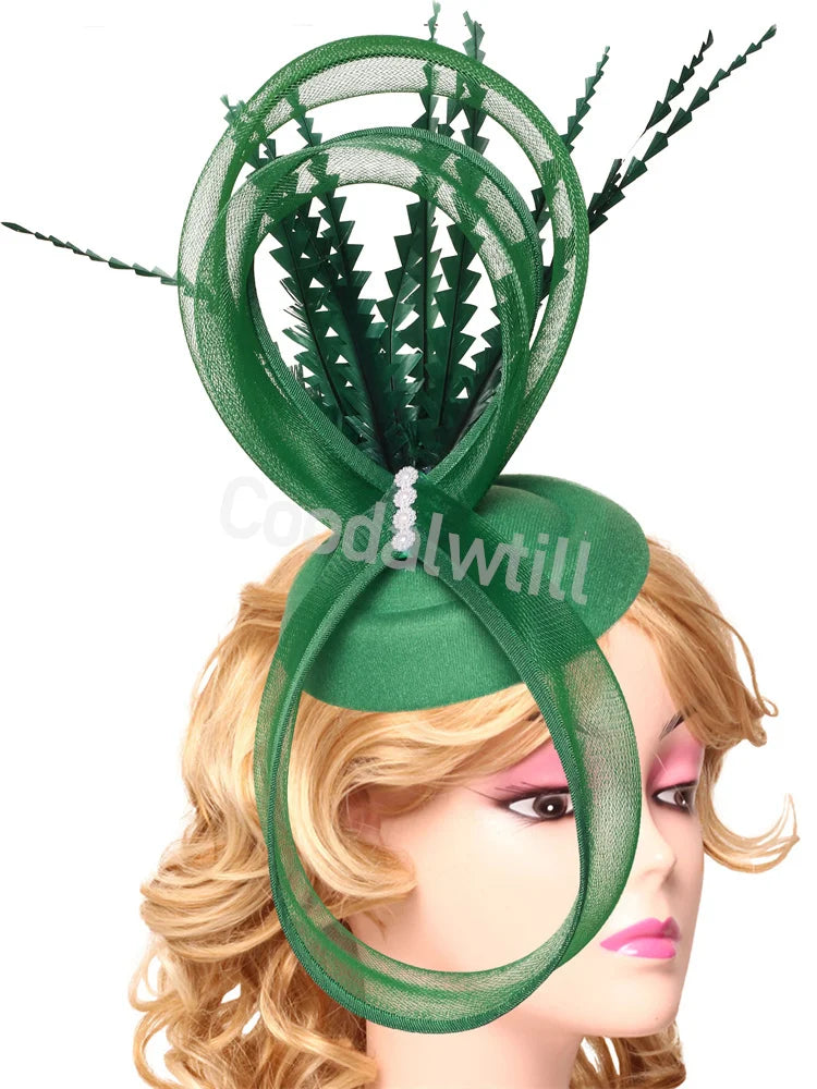 Vintage Feather Pillbox Fascinator | Elegant Occasion Headpiece