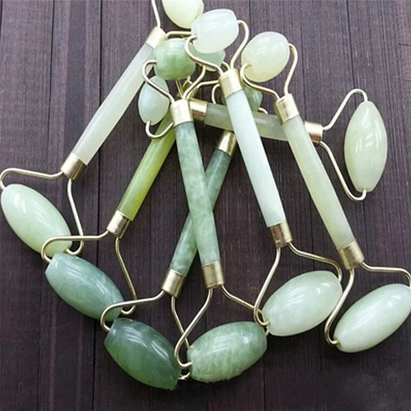 Natural Jade Facial Massage Roller | Anti-Wrinkle Face Slimming Beauty Tool | HotTrendyPicks