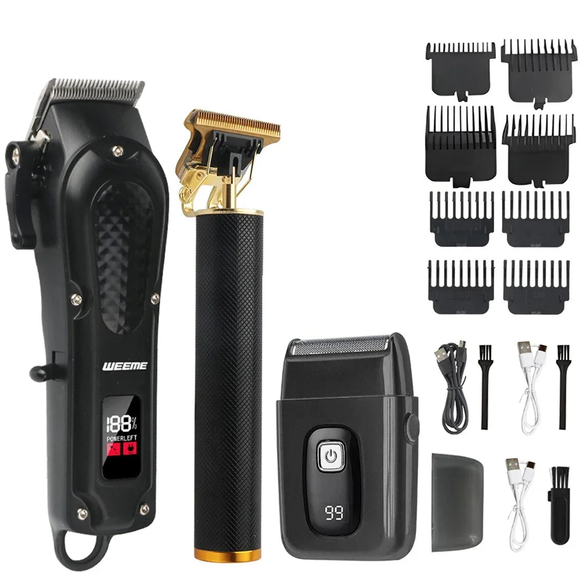 Cordless Electric Hair Cutting Machine Vintage Hair Clipper Portable Shaver Barber USB Fast Charging Hair Trimmer For Hairdresse