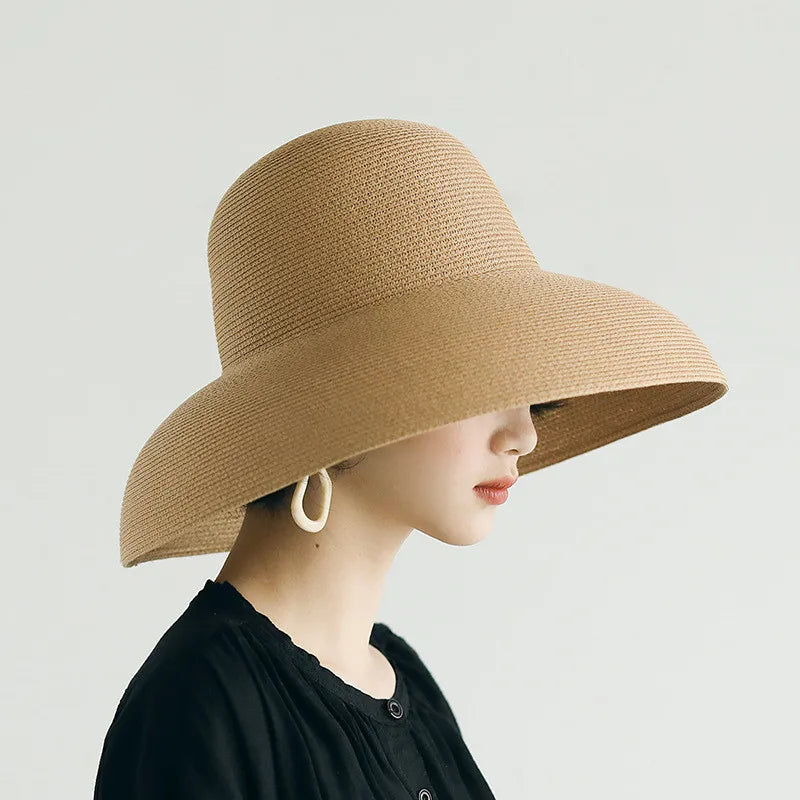 Women's Wide Brim Straw Sun Hat | Foldable Beach & Travel Hat