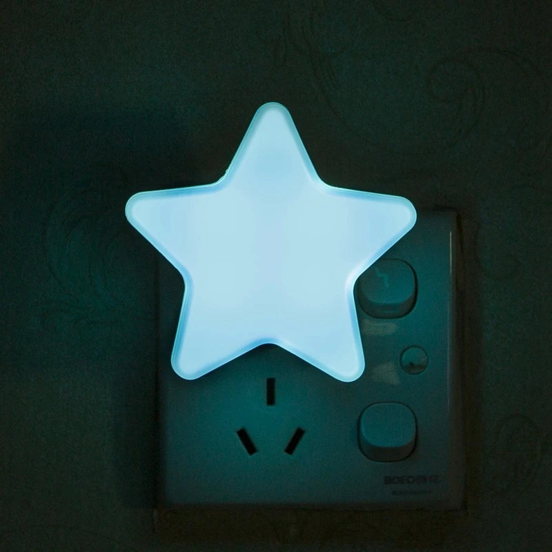 Veilleuses étoiles LED avec prise EU/US, lampe de chevet pour décoration de maison, chambre, chevet, chambre de bébé, salon, couloir