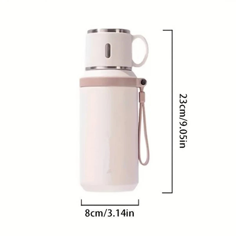 600ml Stainless Steel Travel Thermal Mug | Leak-Proof Thermos Coffee Cup