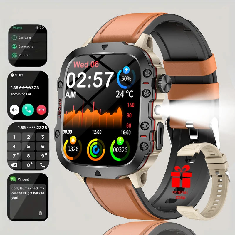Bluetooth Smartwatch | Heart Rate Sleep Tracker | Gift for Men & Women