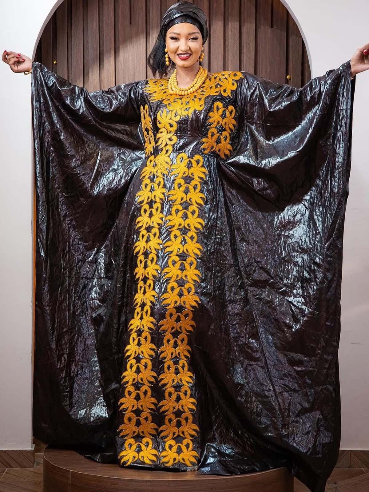 African Gatzner Bazin Riche|Women's Abaya|Embroidery Elegant Bubu |Dress|Party And Weddings