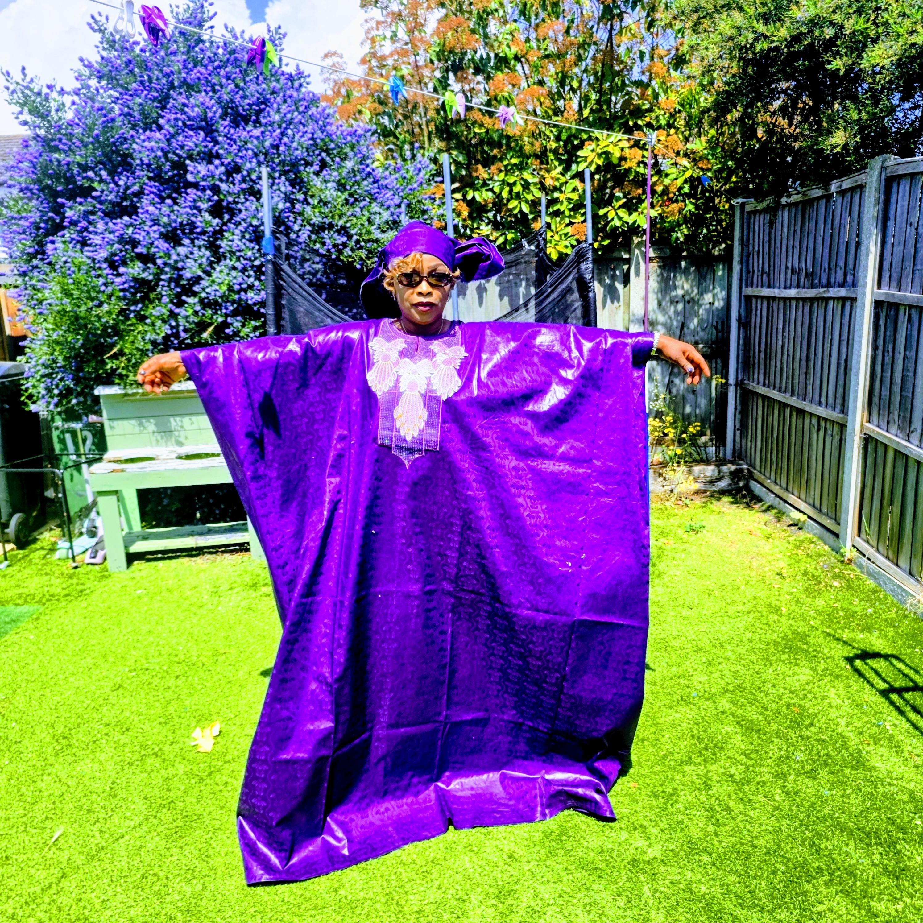 Family Traditional African|Gatzner Bazin Riche Set Embroidery Dresses|Dad, Mum And Kids