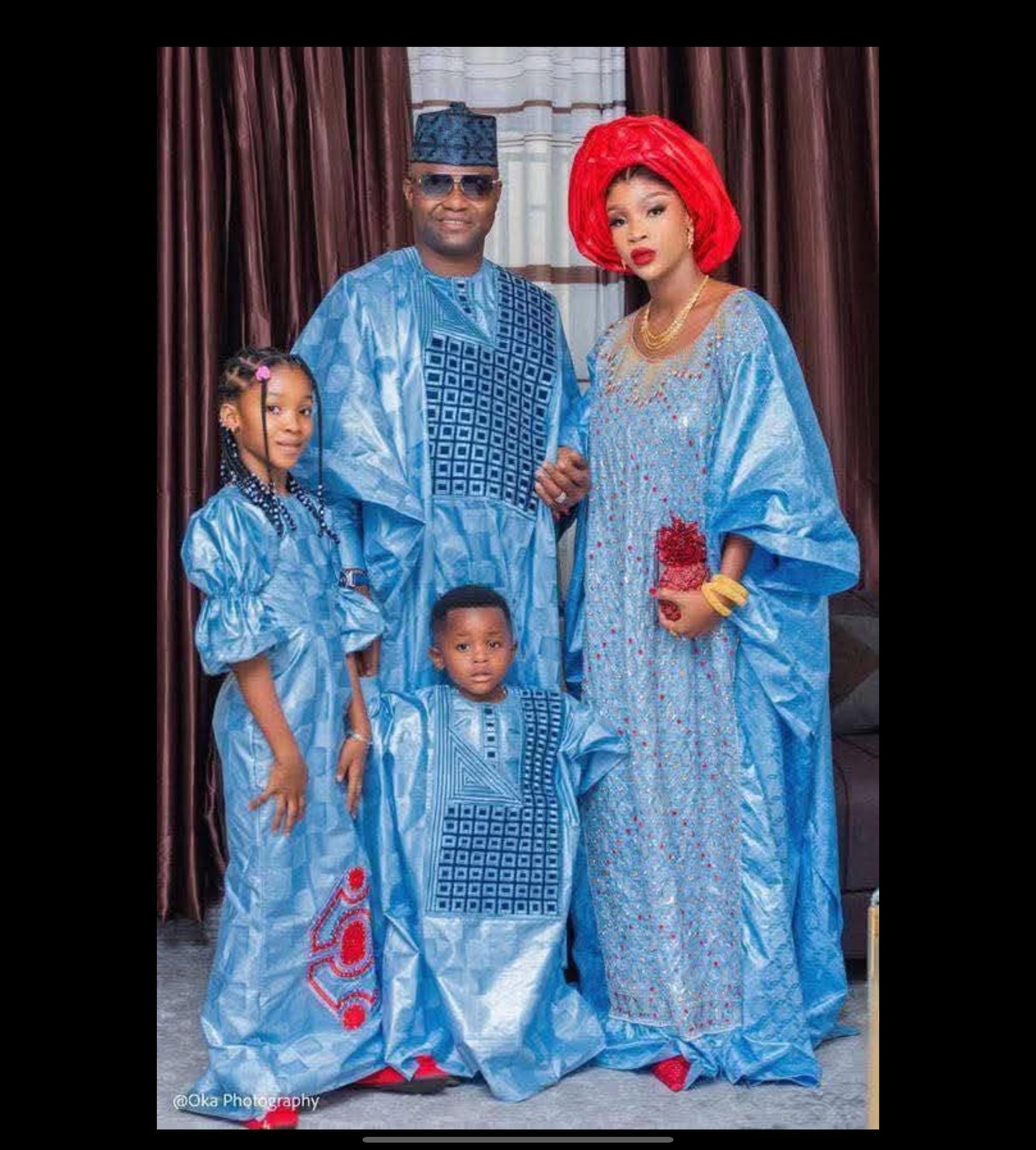 Family Traditional African|Gatzner Bazin Riche Set Embroidery Dresses|Dad, Mum And Kids