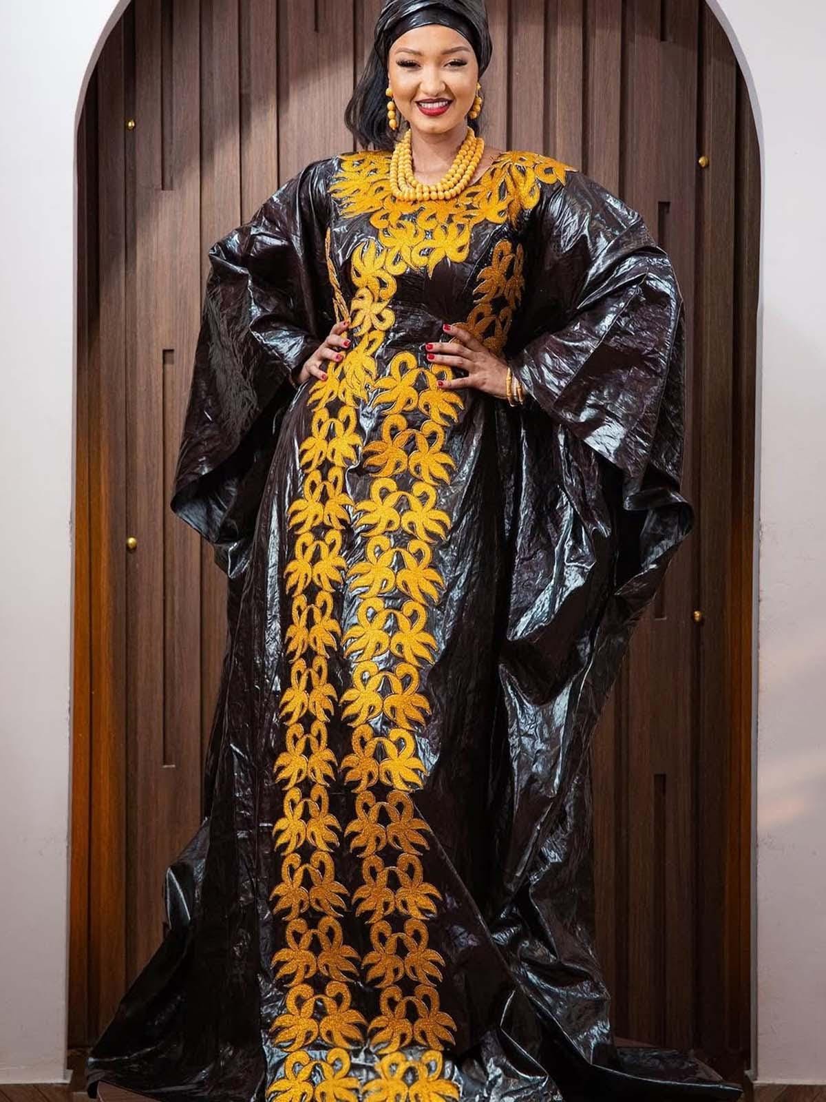 African Gatzner Bazin Riche|Women's Abaya|Embroidery Elegant Bubu |Dress|Party And Weddings