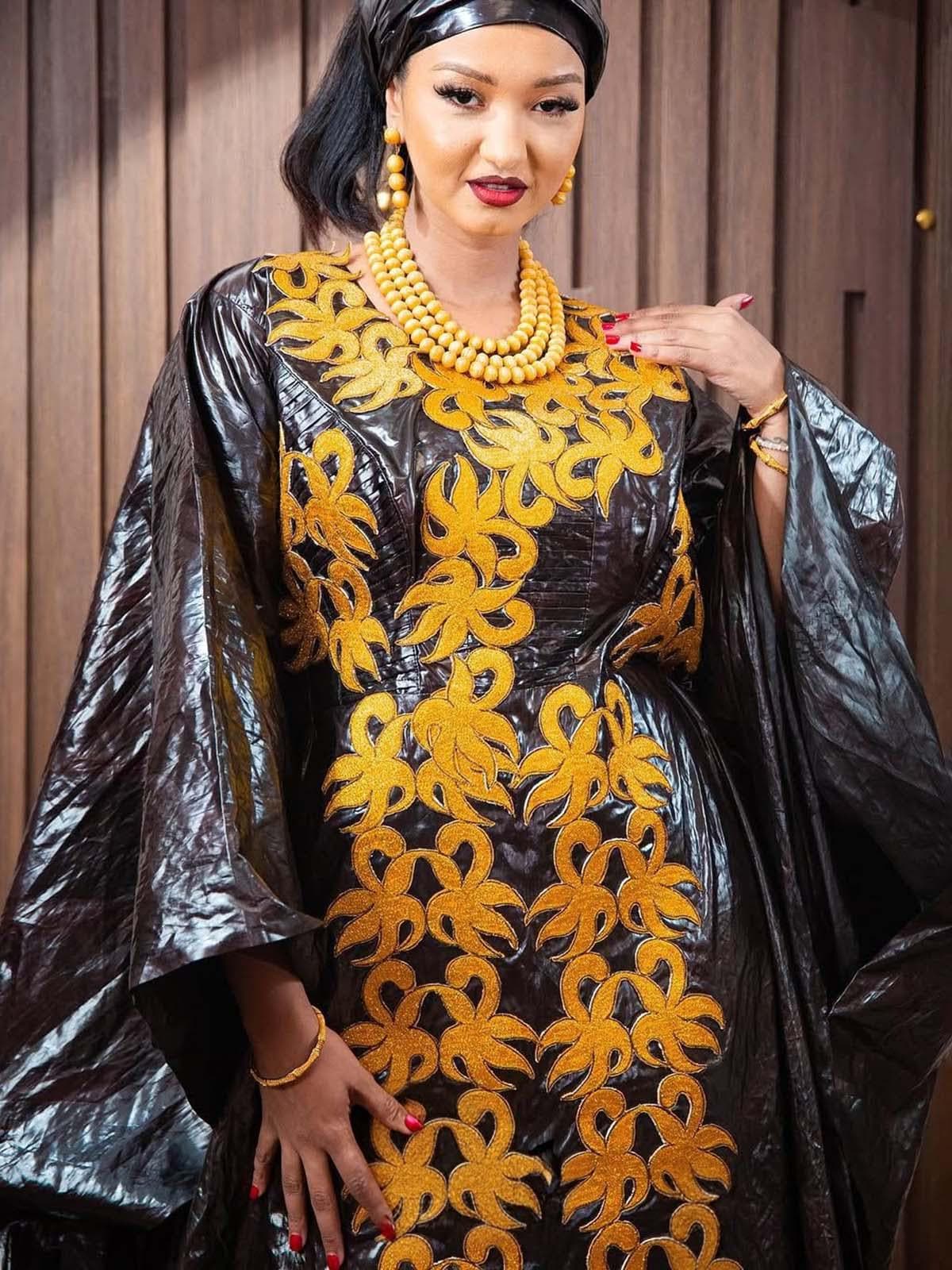 African Gatzner Bazin Riche|Women's Abaya|Embroidery Elegant Bubu |Dress|Party And Weddings
