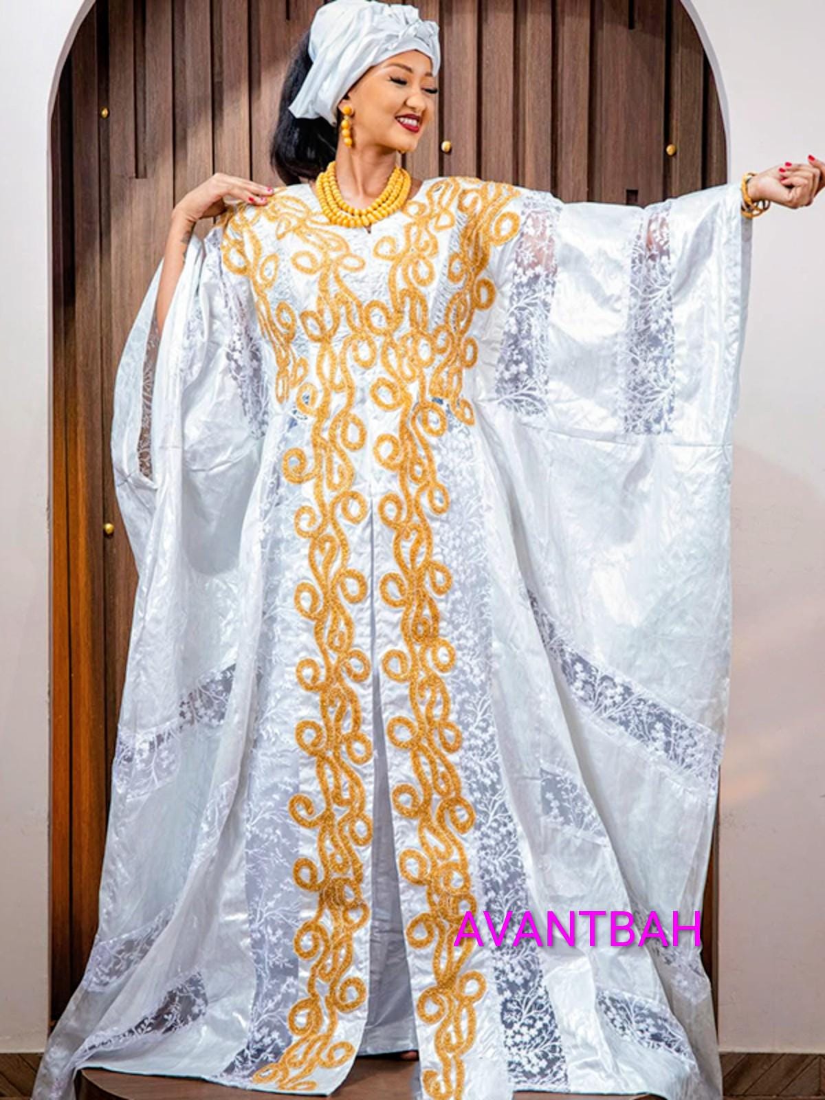 African Gatzner Bazin Riche|Women's Abaya|Embroidery Elegant Bubu |Dress|Party And Weddings