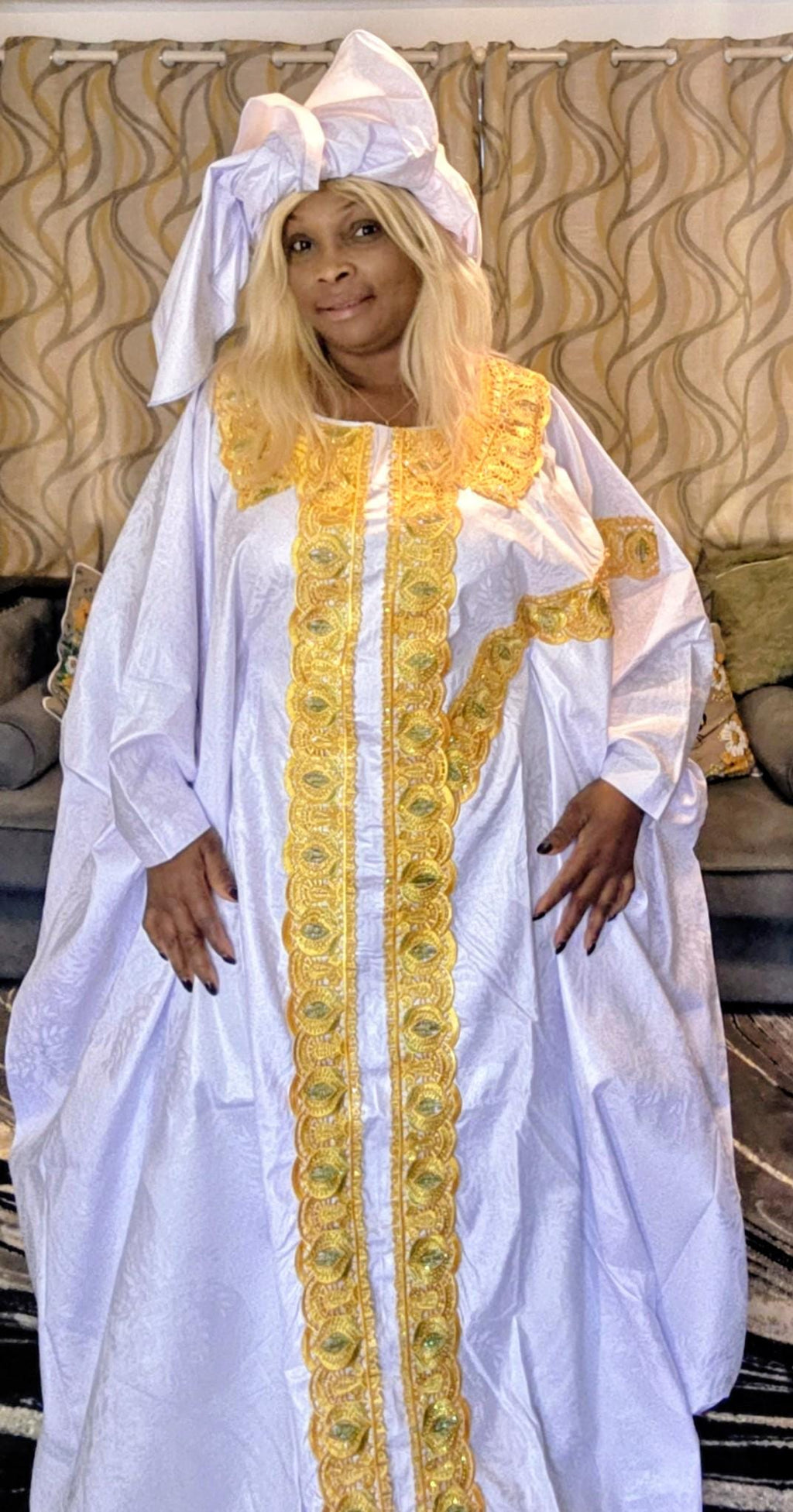 African Gatzner Bazin Riche Clothing|Women's Abaya|Embroidery Elegant Bubu |Dress|Party And Wedding