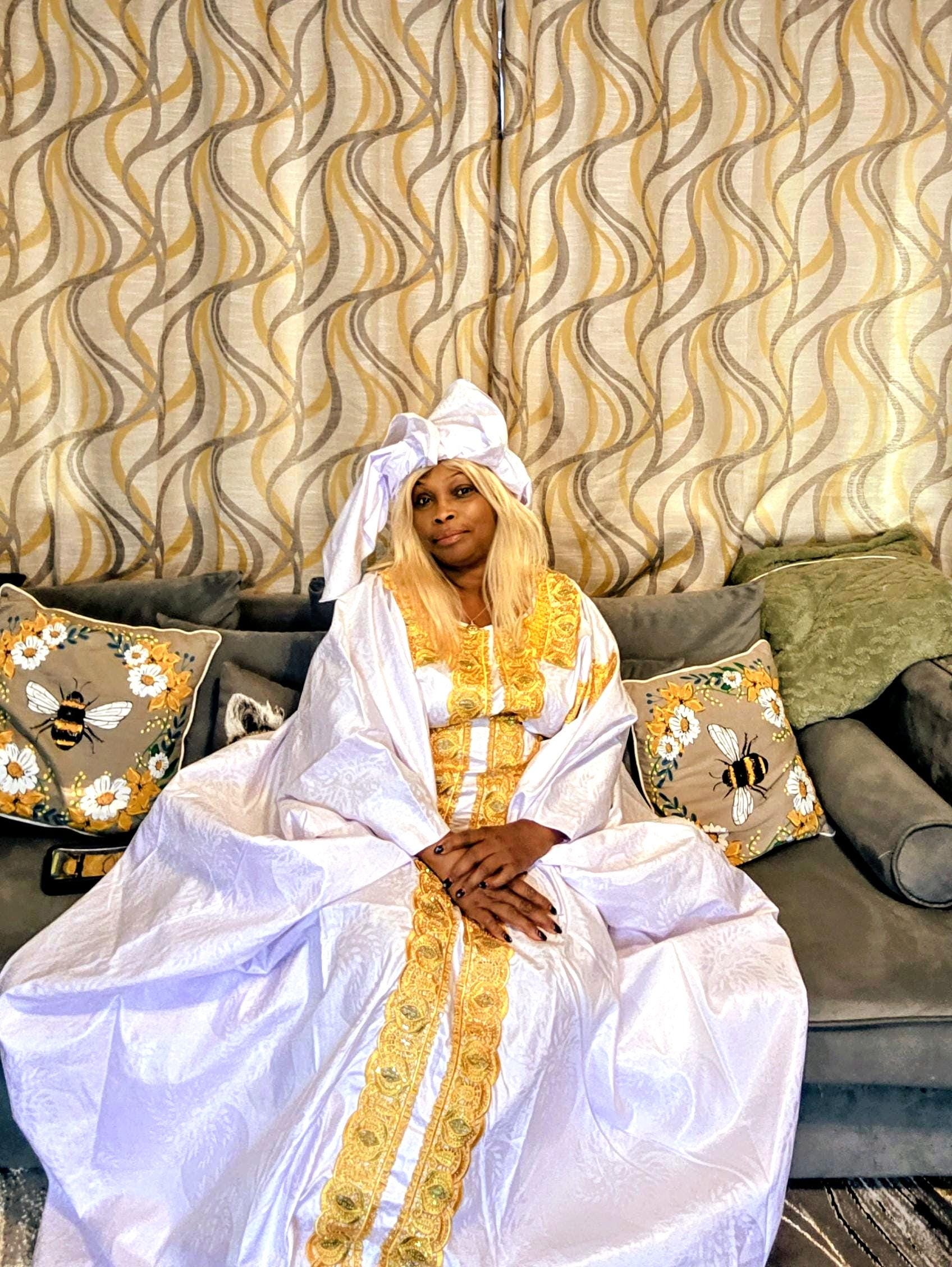 African Gatzner Bazin Riche Clothing|Women's Abaya|Embroidery Elegant Bubu |Dress|Party And Wedding