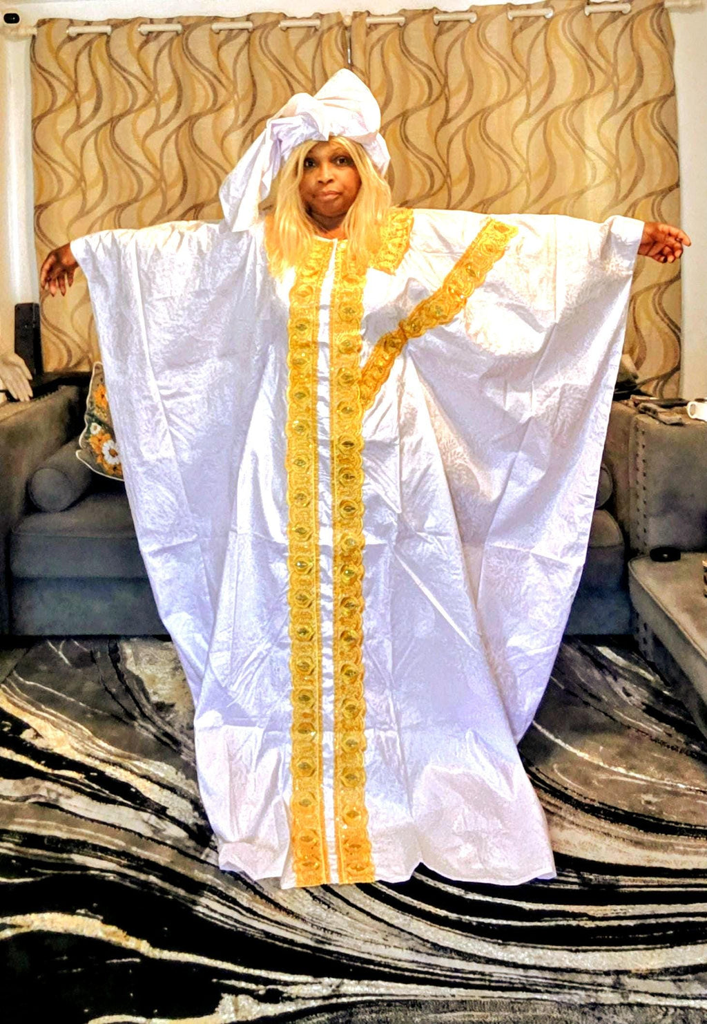 African Gatzner Bazin Riche Clothing|Women's Abaya|Embroidery Elegant Bubu |Dress|Party And Wedding