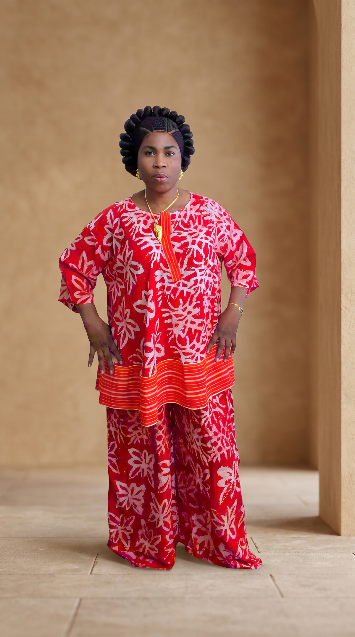 Women's Two-Piece Wide-Leg Trousers Set