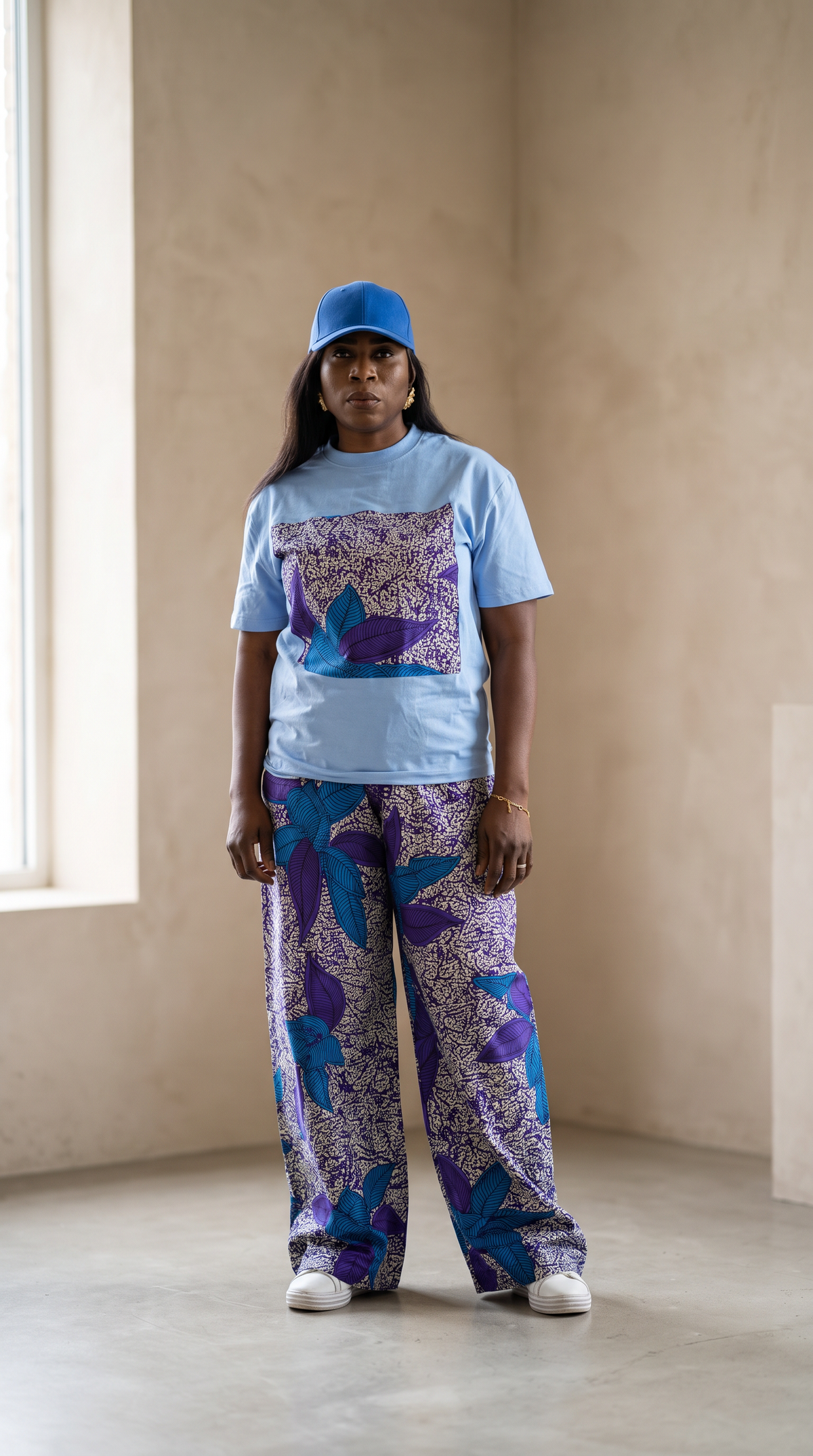 Women’s Three-Piece T-Shirt, Trousers & Hat Set