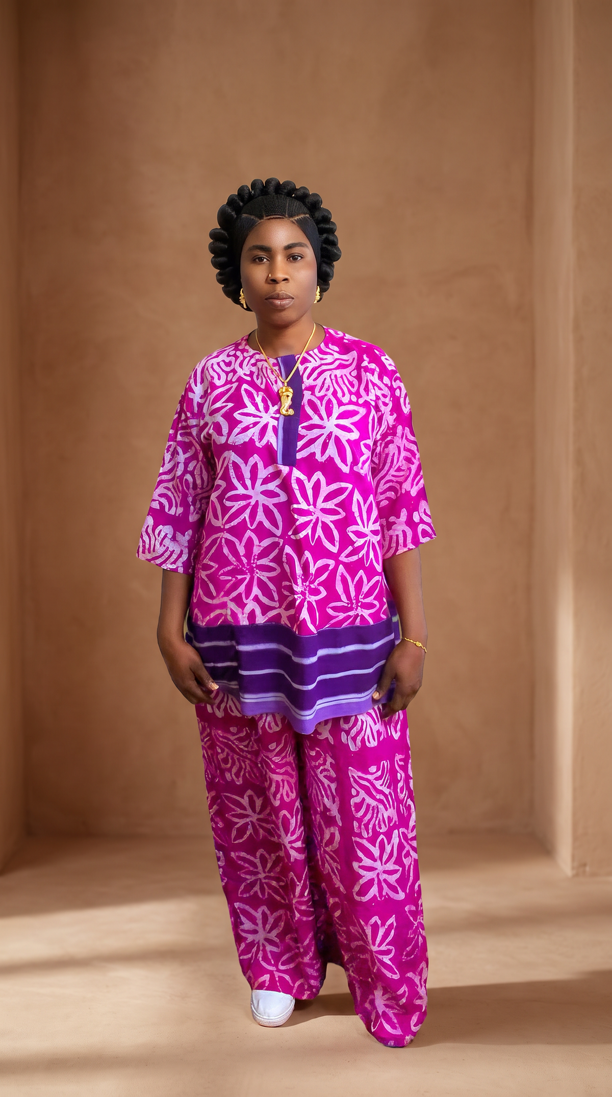Women's Two-Piece Wide-Leg Trousers Set