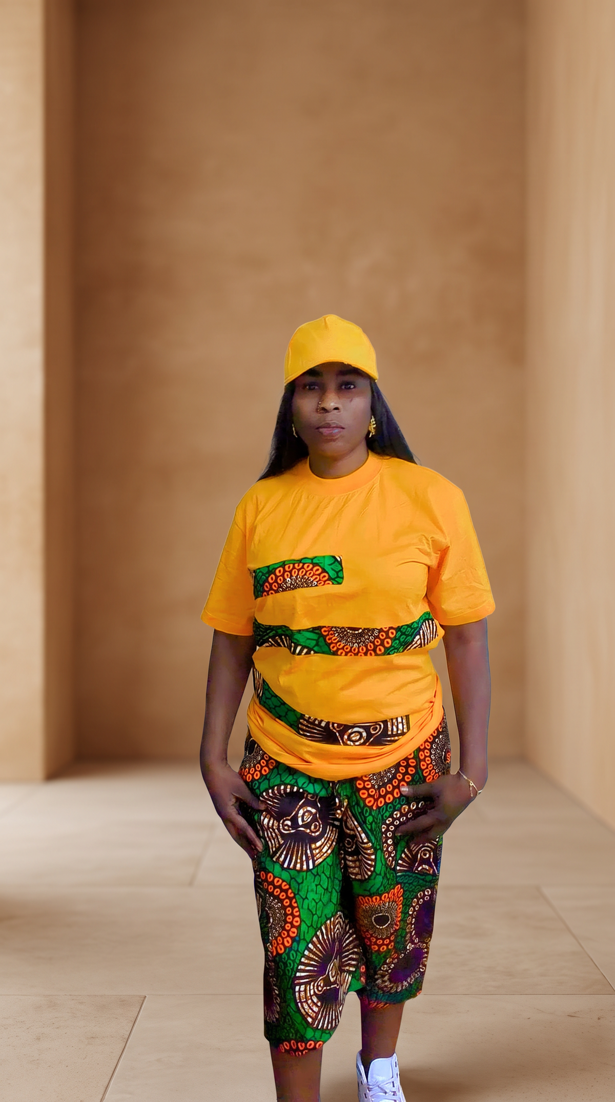 Women’s Three-Piece T-Shirt, Trousers & Hat Set